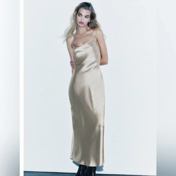 Zara satin dress - Picture 1 of 8
